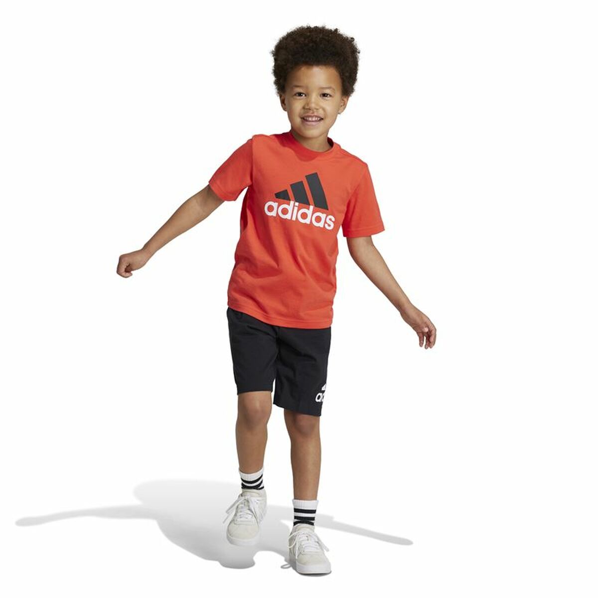 Children’s Sports Outfit Adidas Essentials Black Orange