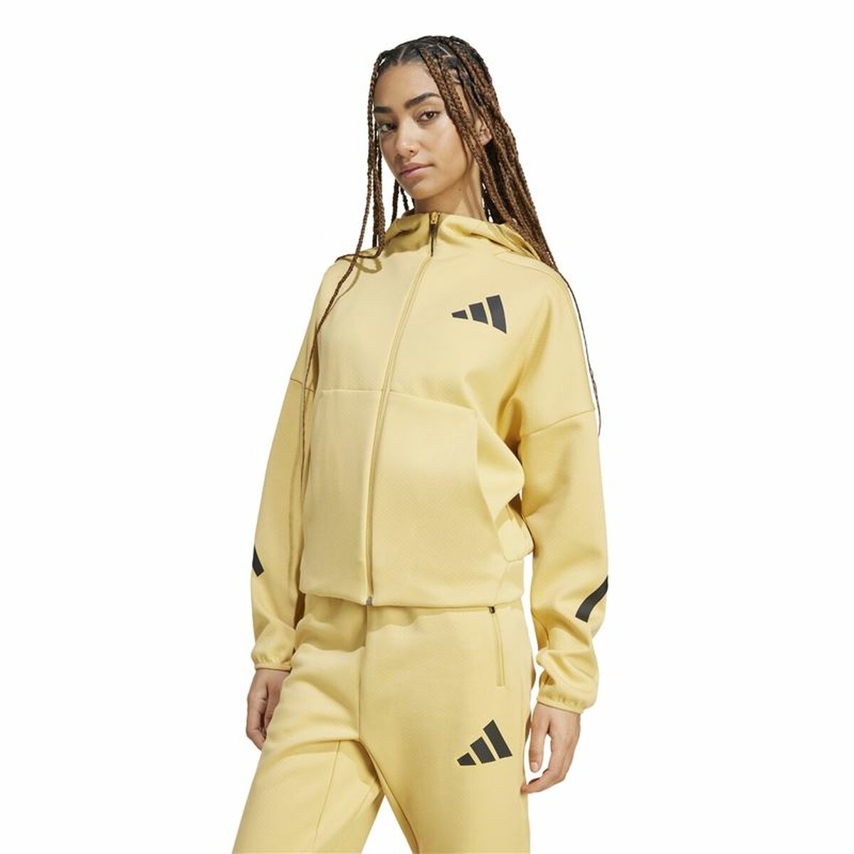 Women’s Sports Jacket Adidas Z.N.E. Yellow