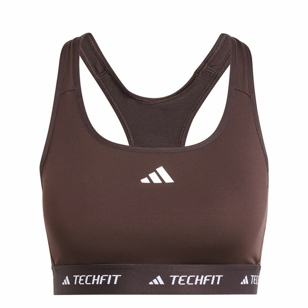 Sports Bra Adidas Techfit Medium Brown Sports Bra Adidas Techfit Medium Brown