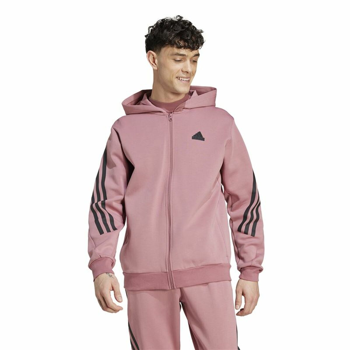 Mens Hoodie Adidas Future Icons 3 Bandas