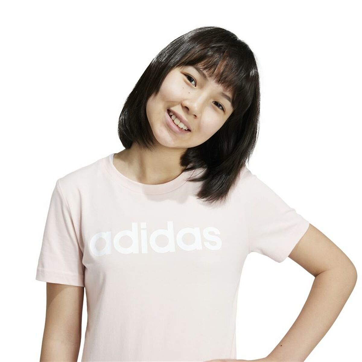 Child’s Short Sleeve T-Shirt Adidas Essentials Linear Logo Cotton Slim Fit