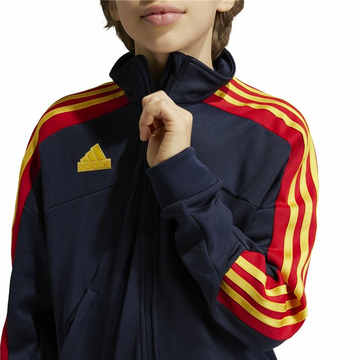 Sweatshirt without Hood Adidas Tiro Nations Pack Track Blue