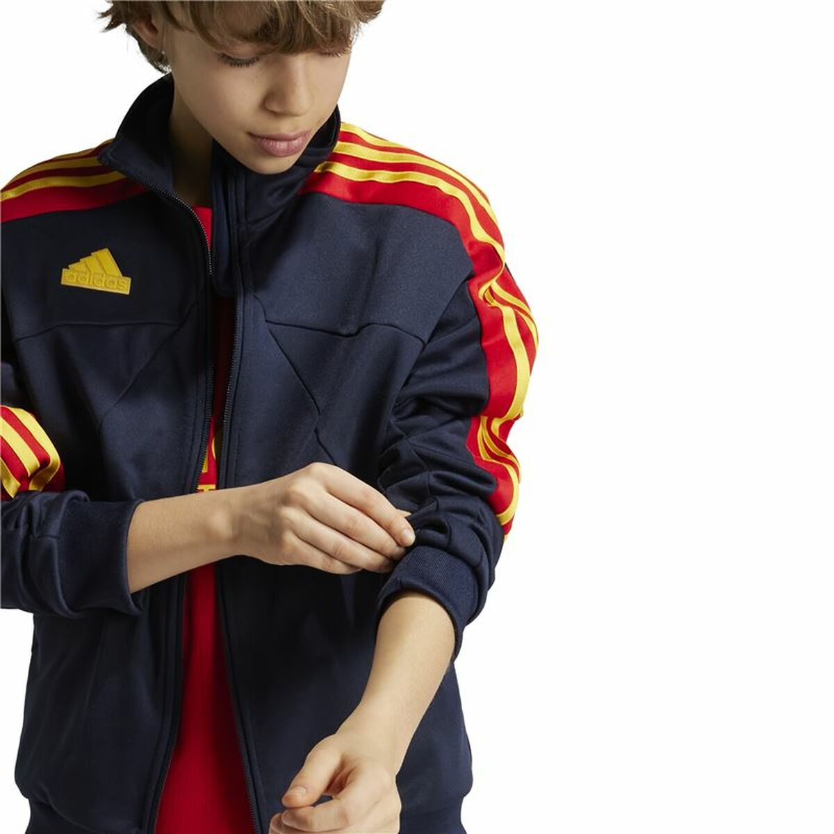 Sweatshirt without Hood Adidas Tiro Nations Pack Track Blue