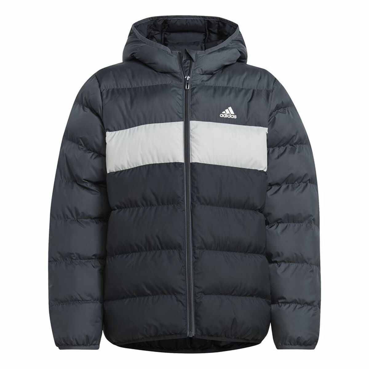 Children’s Sports Jacket Adidas Cazadora Synthetic Down Infantil Black Grey