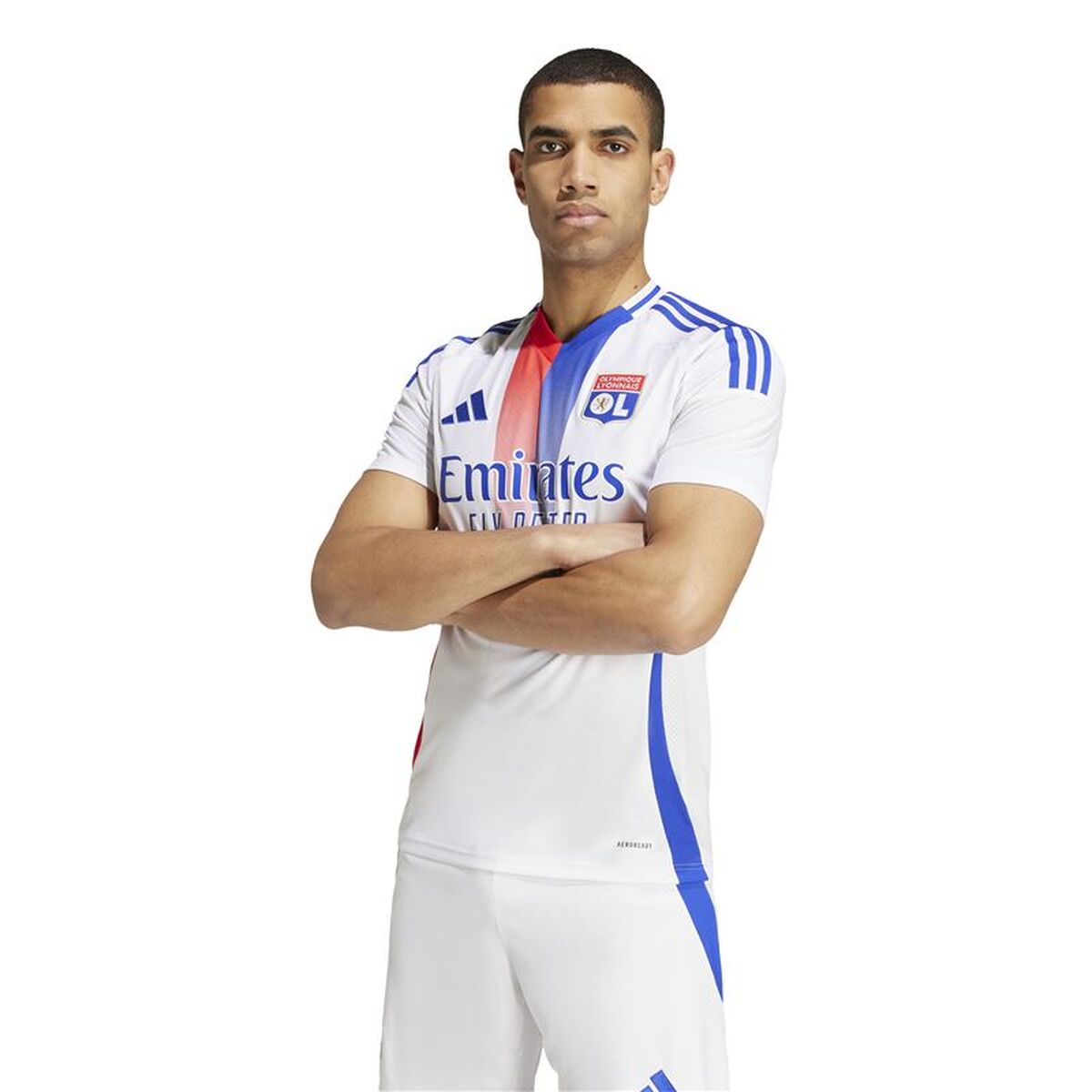 Men’s Short-sleeved Football Shirt Adidas Olympique Lyonnais 24/25 Home