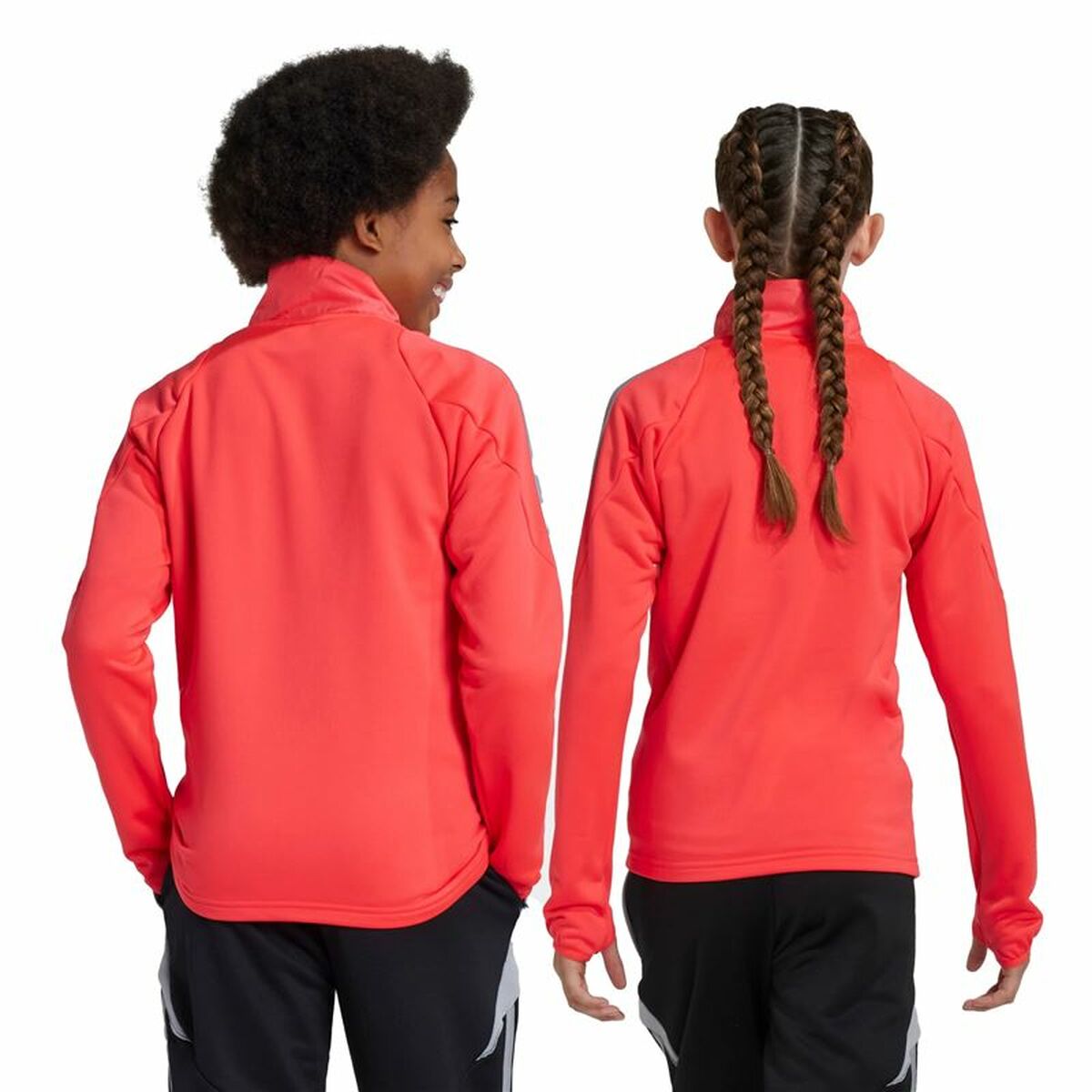 Hoodless Sweatshirt for Girls Adidas Tiro24 Winterized Red