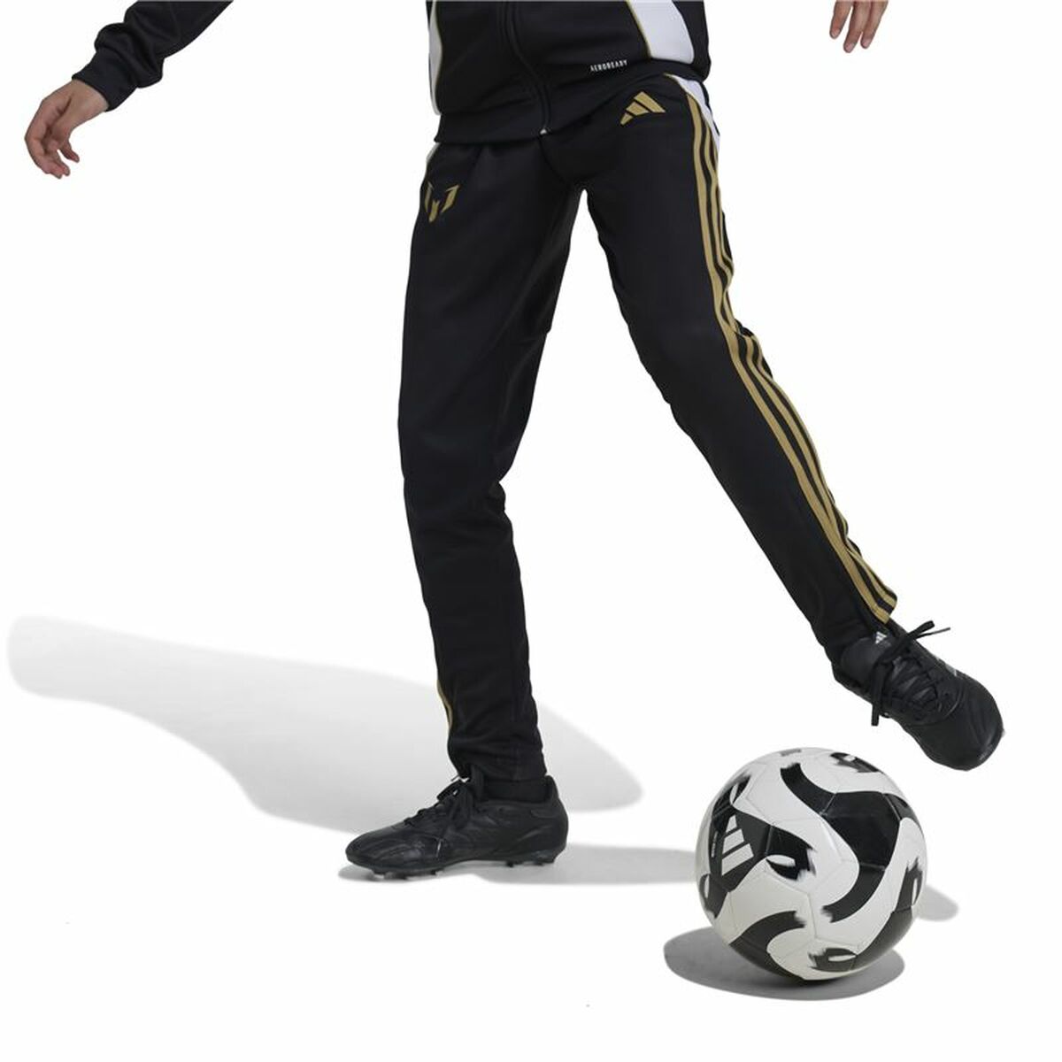 Long Sports Trousers Adidas Messi Infantil Black