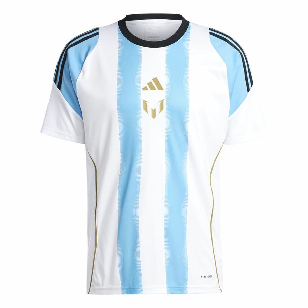 Football T-Shirt Adidas Messi Training Jersey White Blue Football T-Shirt Adidas Messi Training Jersey White Blue