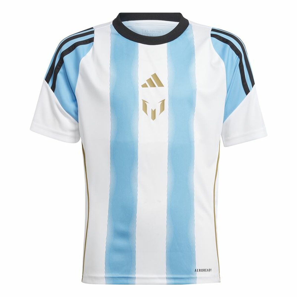 Football T-Shirt Adidas Messi Training Blue White Football T-Shirt Adidas Messi Training Blue White