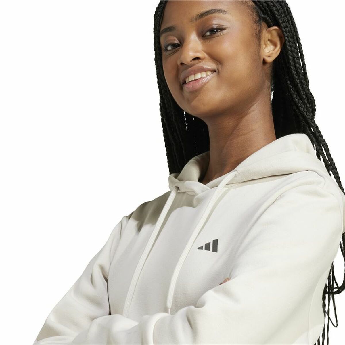 Mens Hoodie Adidas Essentials White XS