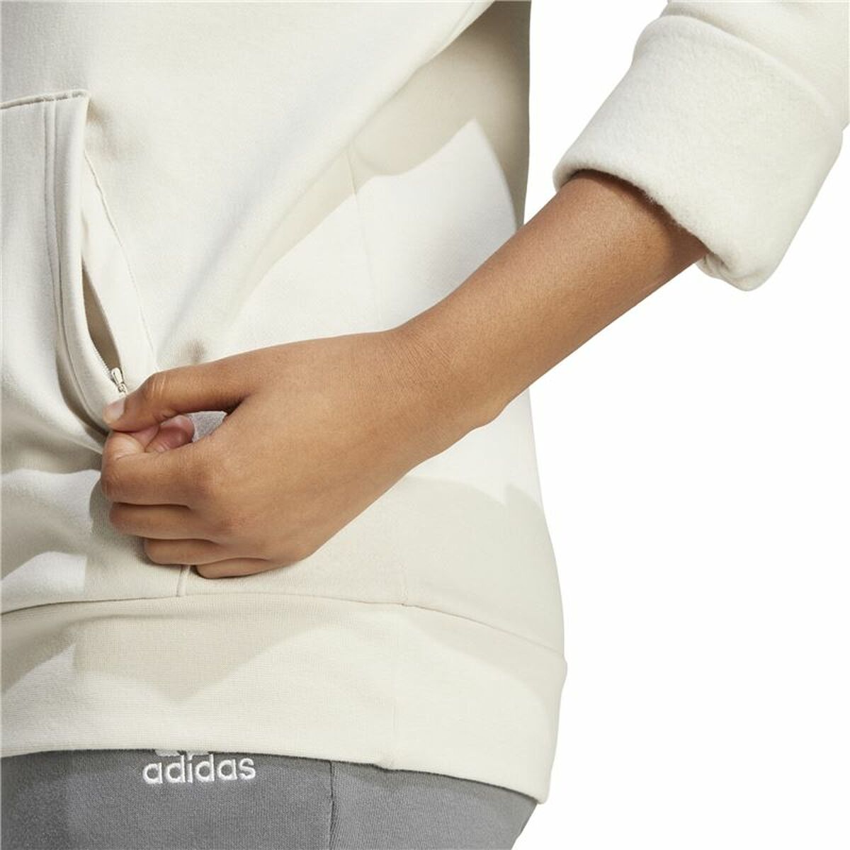 Mens Hoodie Adidas Essentials White XS