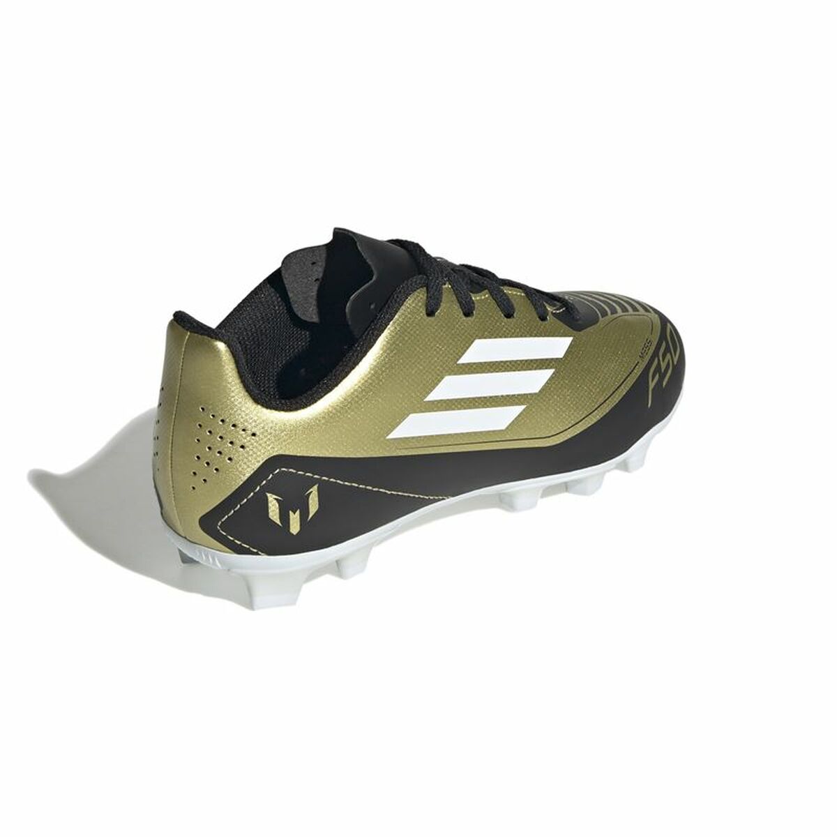 Childrens Football Boots Adidas F50 Club Messi White Golden