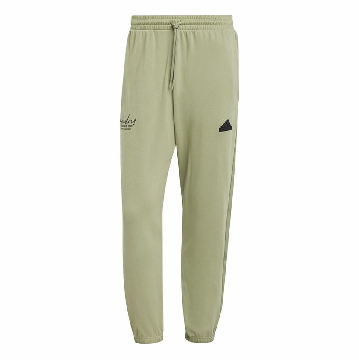 Long Sports Trousers Adidas Brand Love French Terry Green Men Long Sports Trousers Adidas Brand Love French Terry Green Men