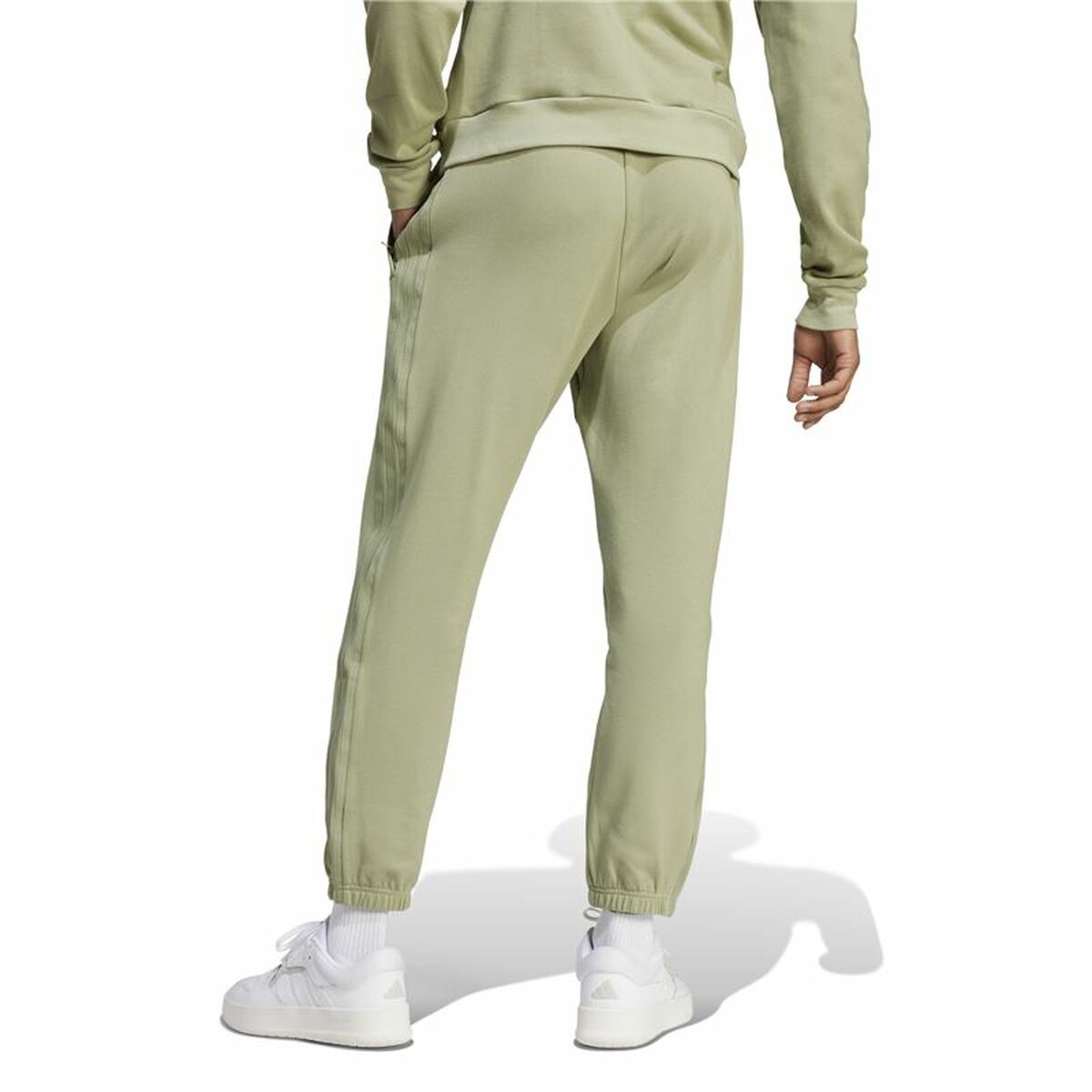 Long Sports Trousers Adidas Brand Love French Terry Green Men