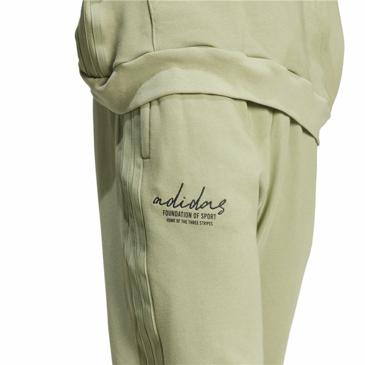 Long Sports Trousers Adidas Brand Love French Terry Green Men