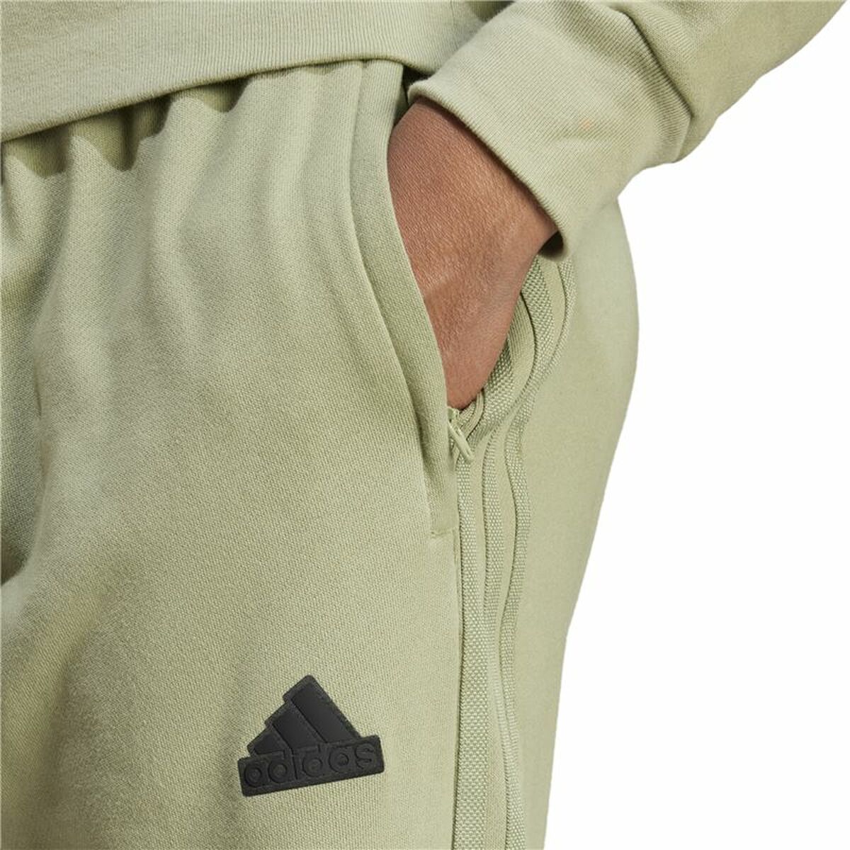 Long Sports Trousers Adidas Brand Love French Terry Green Men