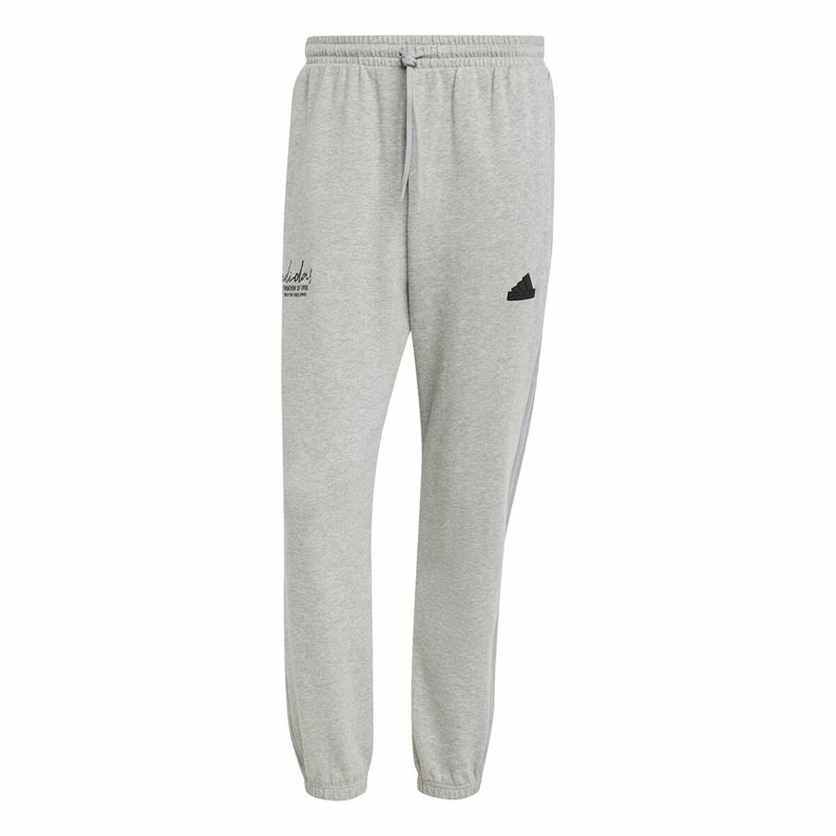 Long Sports Trousers Adidas Brand Love French Terry Grey Men Long Sports Trousers Adidas Brand Love French Terry Grey Men