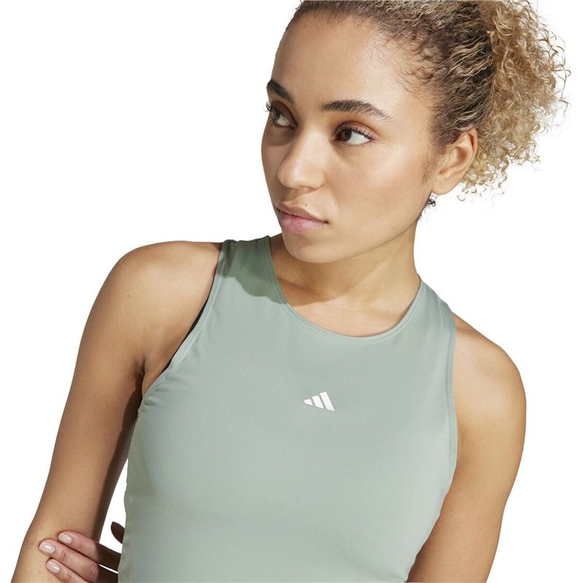 Women’s Sleeveless T-shirt Adidas Techfit Train Tk Blue Fitness