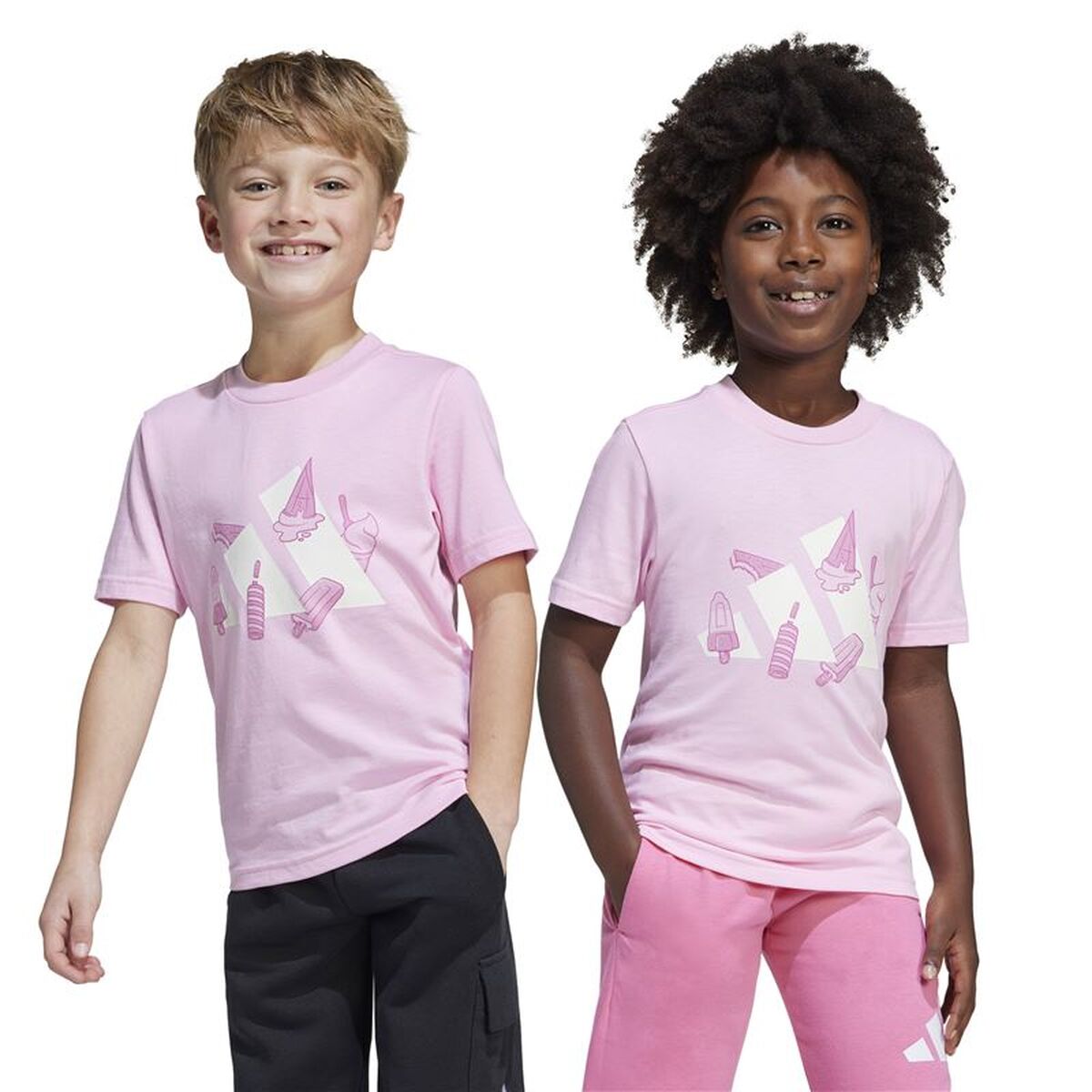 Child’s Short Sleeve T-Shirt Adidas Lk Ice Pink
