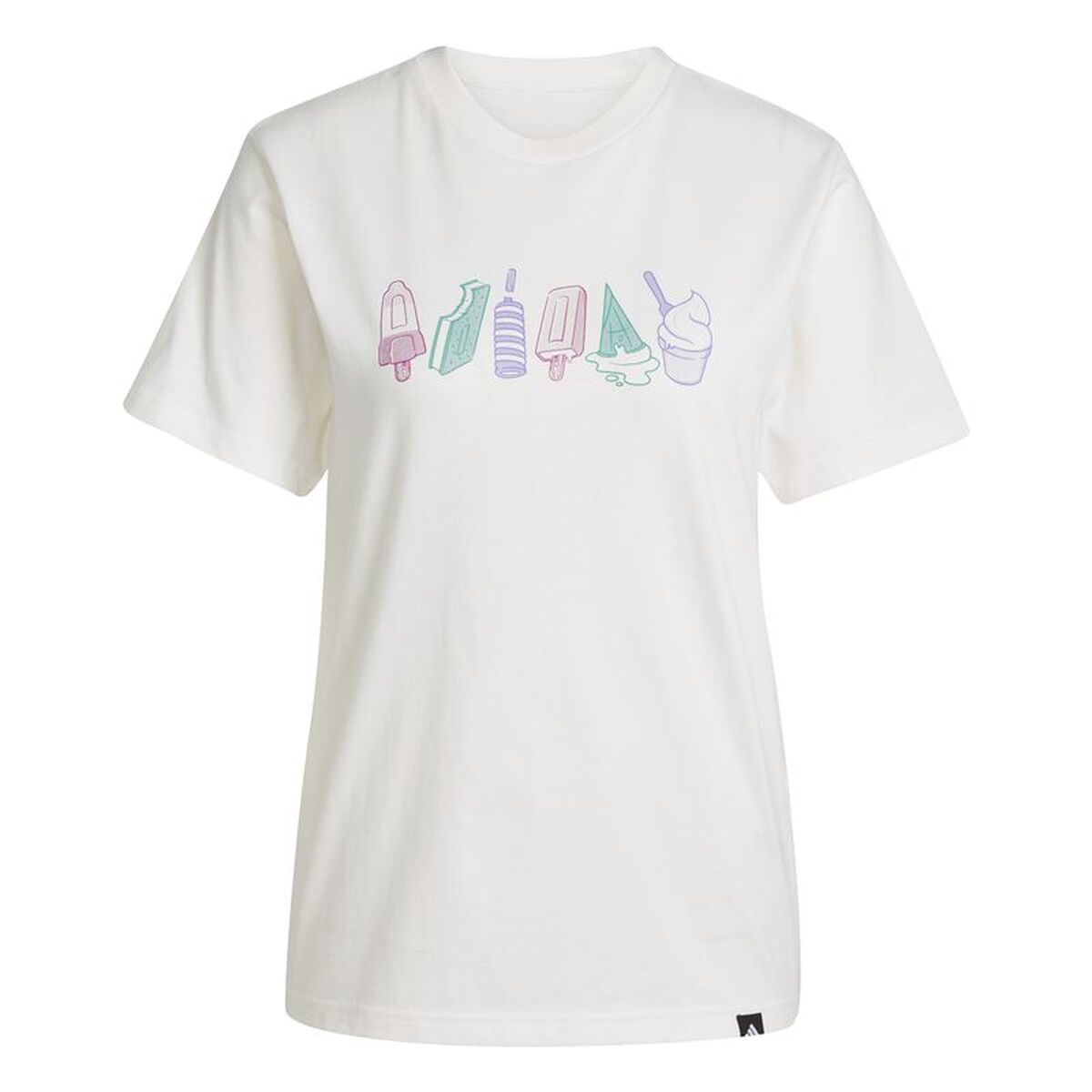 Women’s Short Sleeve T-Shirt Adidas White Women’s Short Sleeve T-Shirt Adidas White