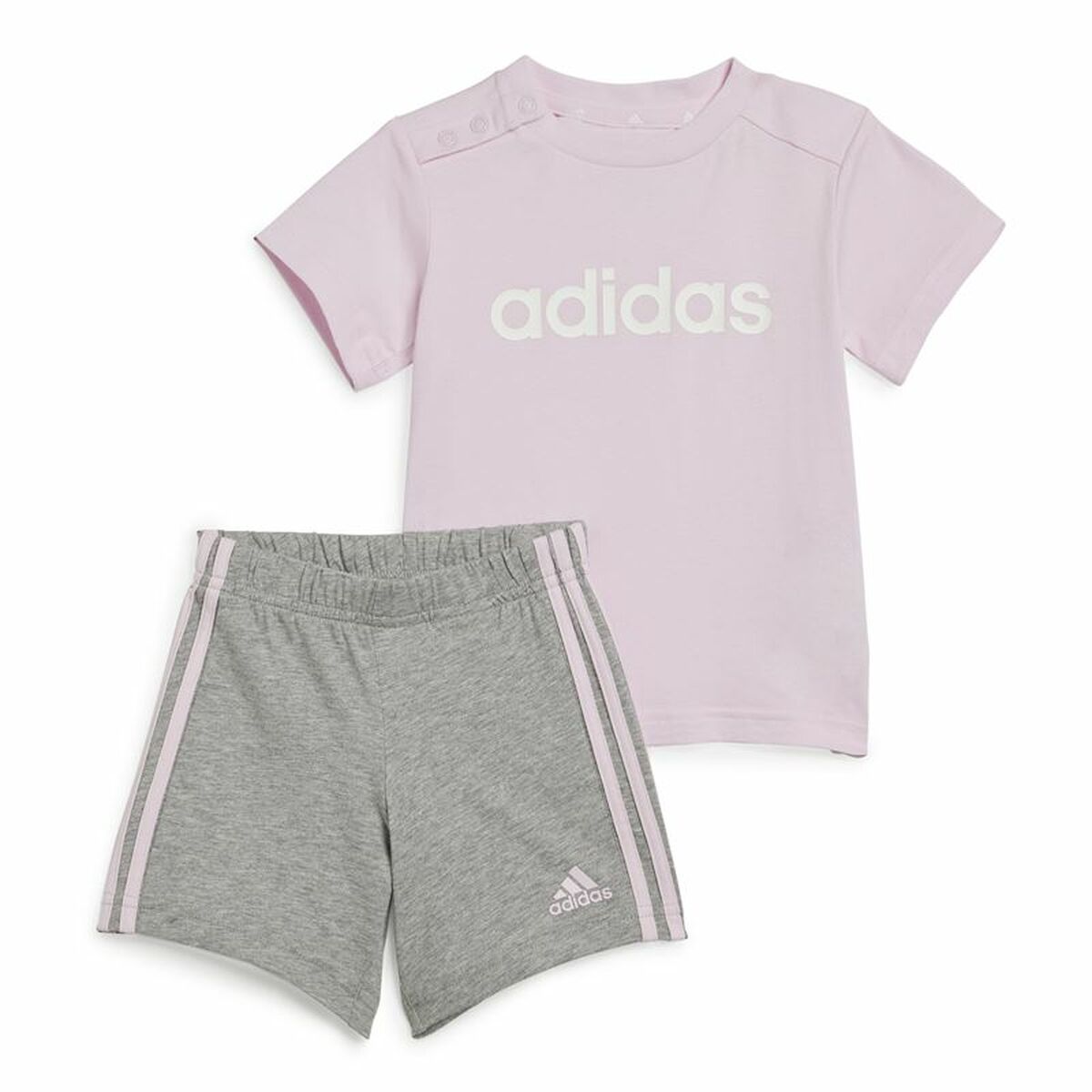 Sports Outfit for Baby Adidas I Lin Co Set Grey Pink Sports Outfit for Baby Adidas I Lin Co Set Grey Pink