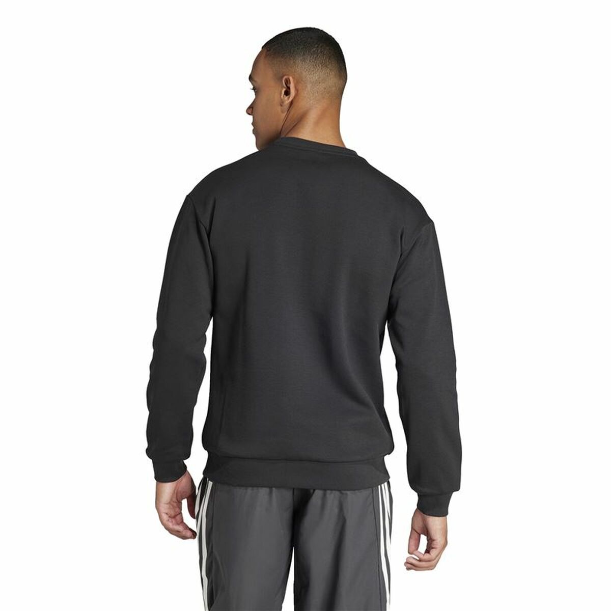 Mens Sweatshirt without Hood Adidas Fi Bos Crw Black XXL