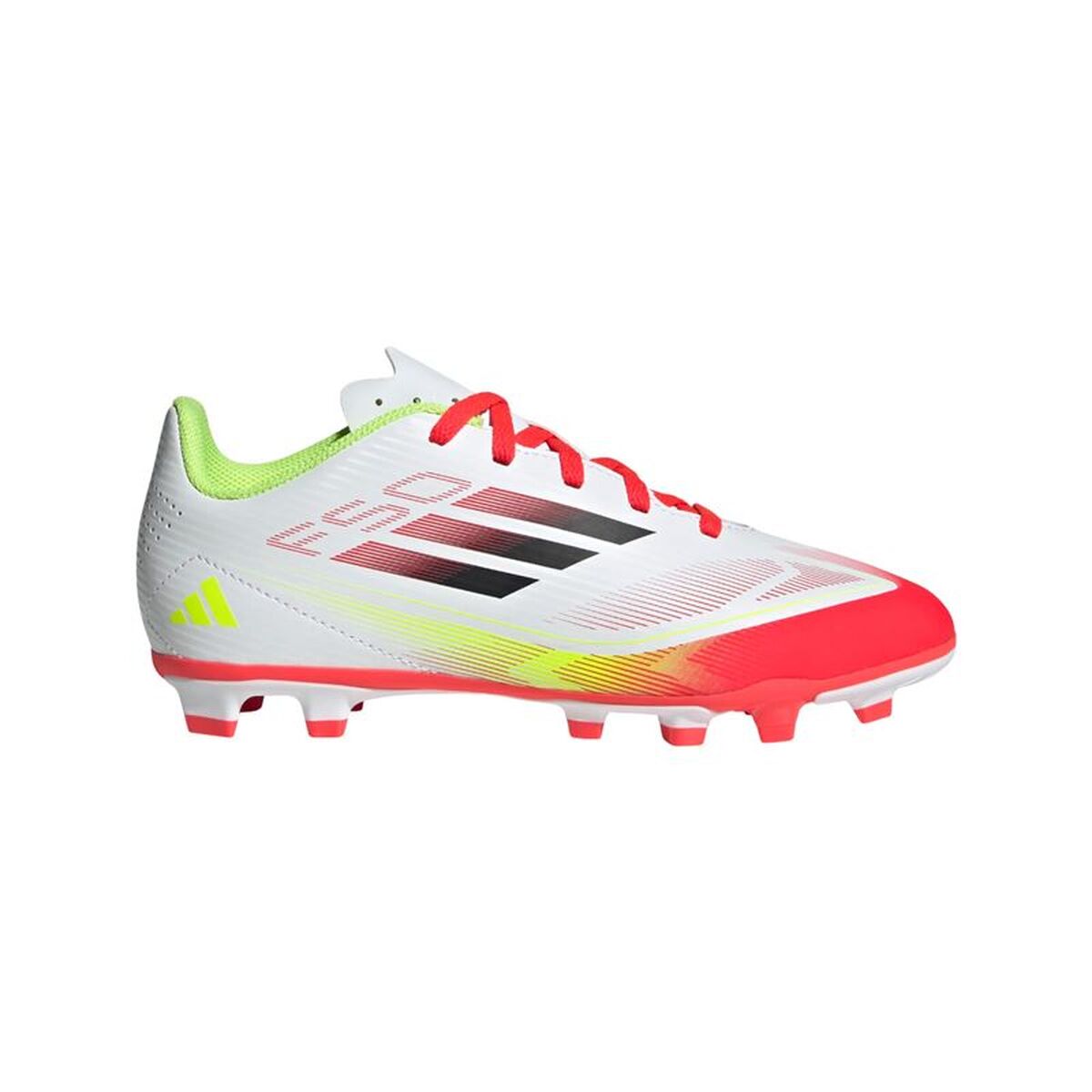Childrens Football Boots Adidas F50 Club Fg/Mg White Childrens Football Boots Adidas F50 Club Fg/Mg White