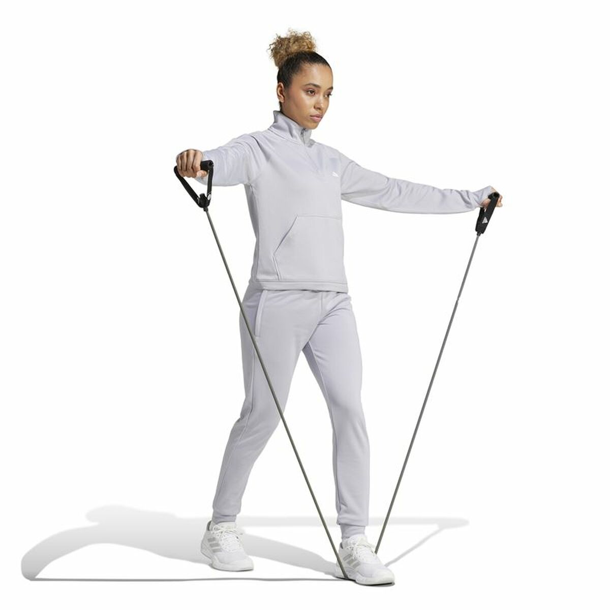 Long Sports Trousers Adidas Aeroready Game Go Grey Lady
