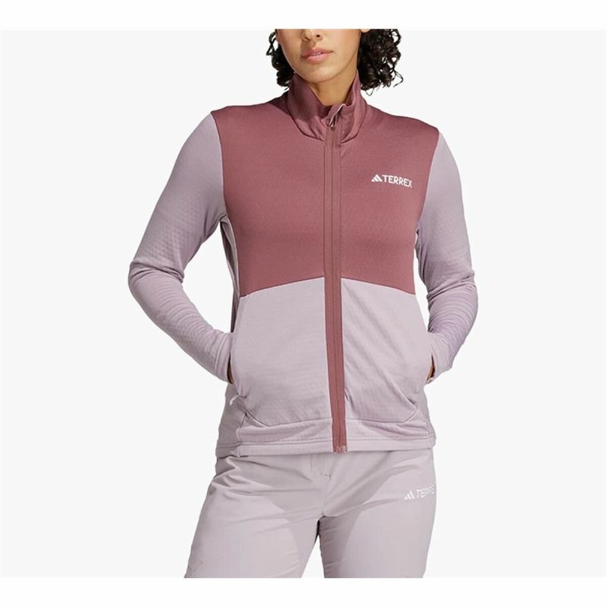 Women’s Sports Jacket Adidas Terrex Multi Light Fleece Pink