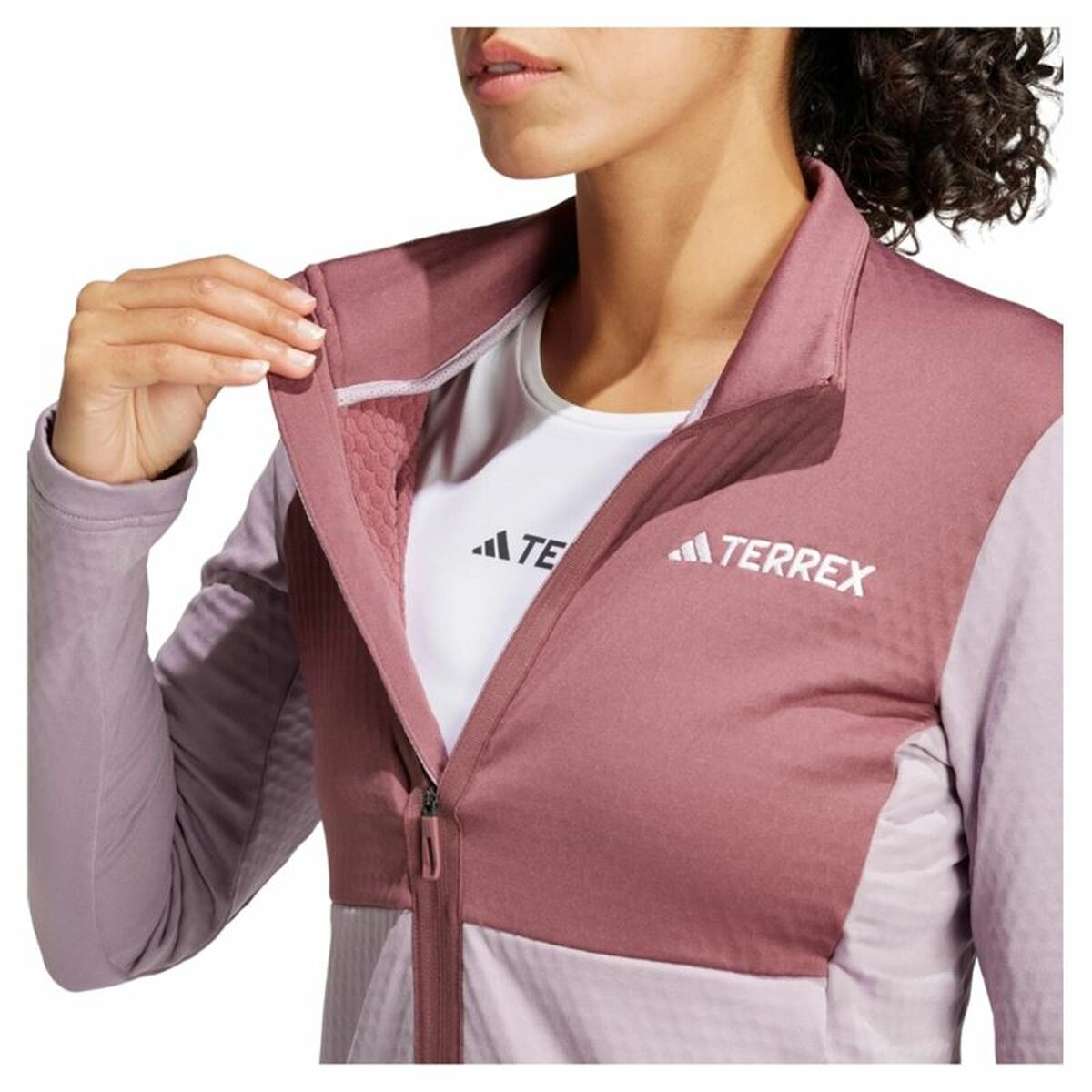 Women’s Sports Jacket Adidas Terrex Multi Light Fleece Pink