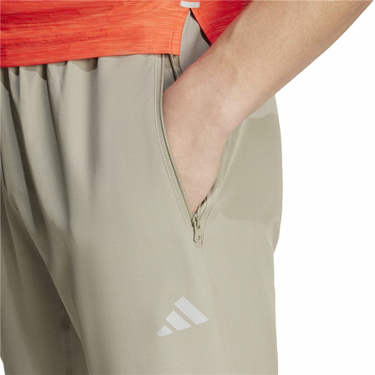 Long Sports Trousers Adidas Gym+ 3S Grey Men