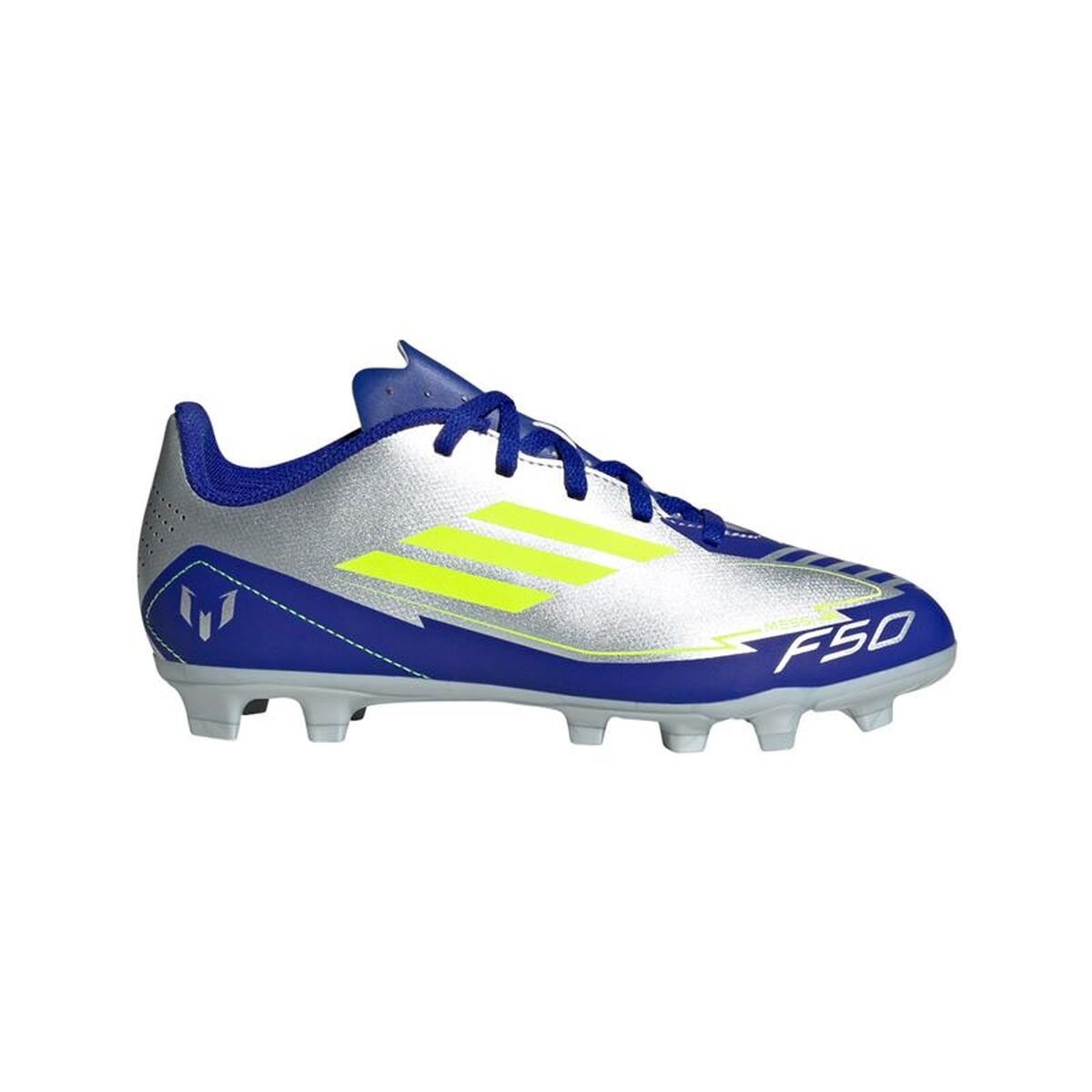 Childrens Football Boots Adidas F50 Club Fg/Mg Silver Childrens Football Boots Adidas F50 Club Fg/Mg Silver