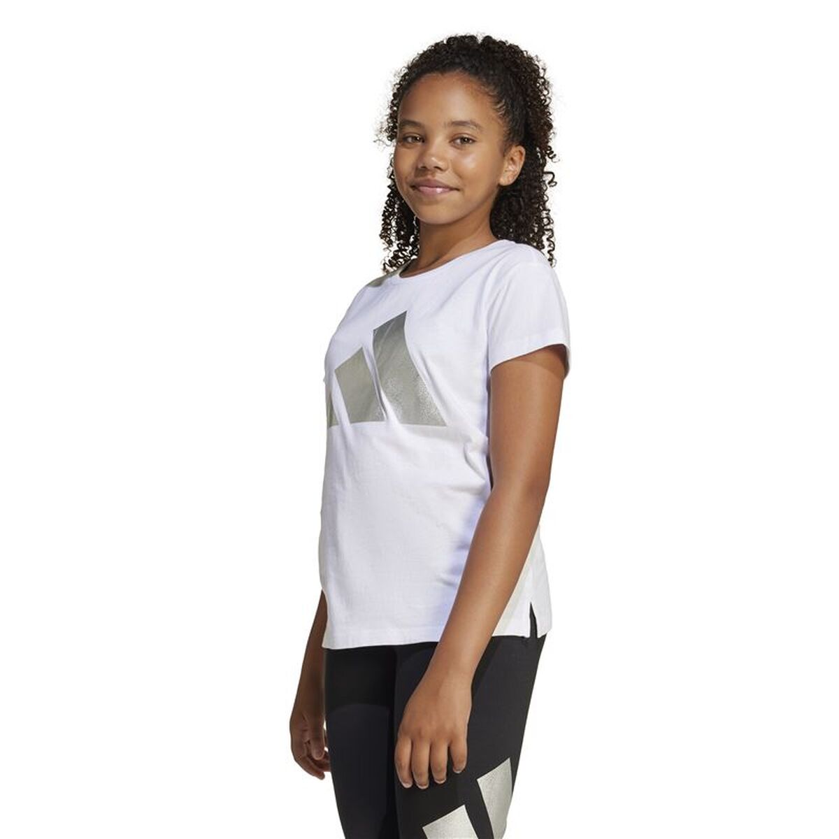 Child’s Short Sleeve T-Shirt Adidas Glam White