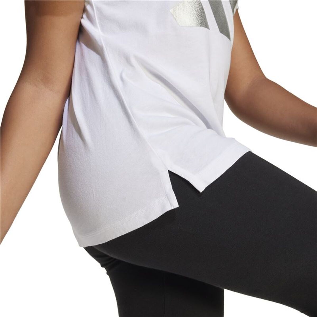 Child’s Short Sleeve T-Shirt Adidas Glam White