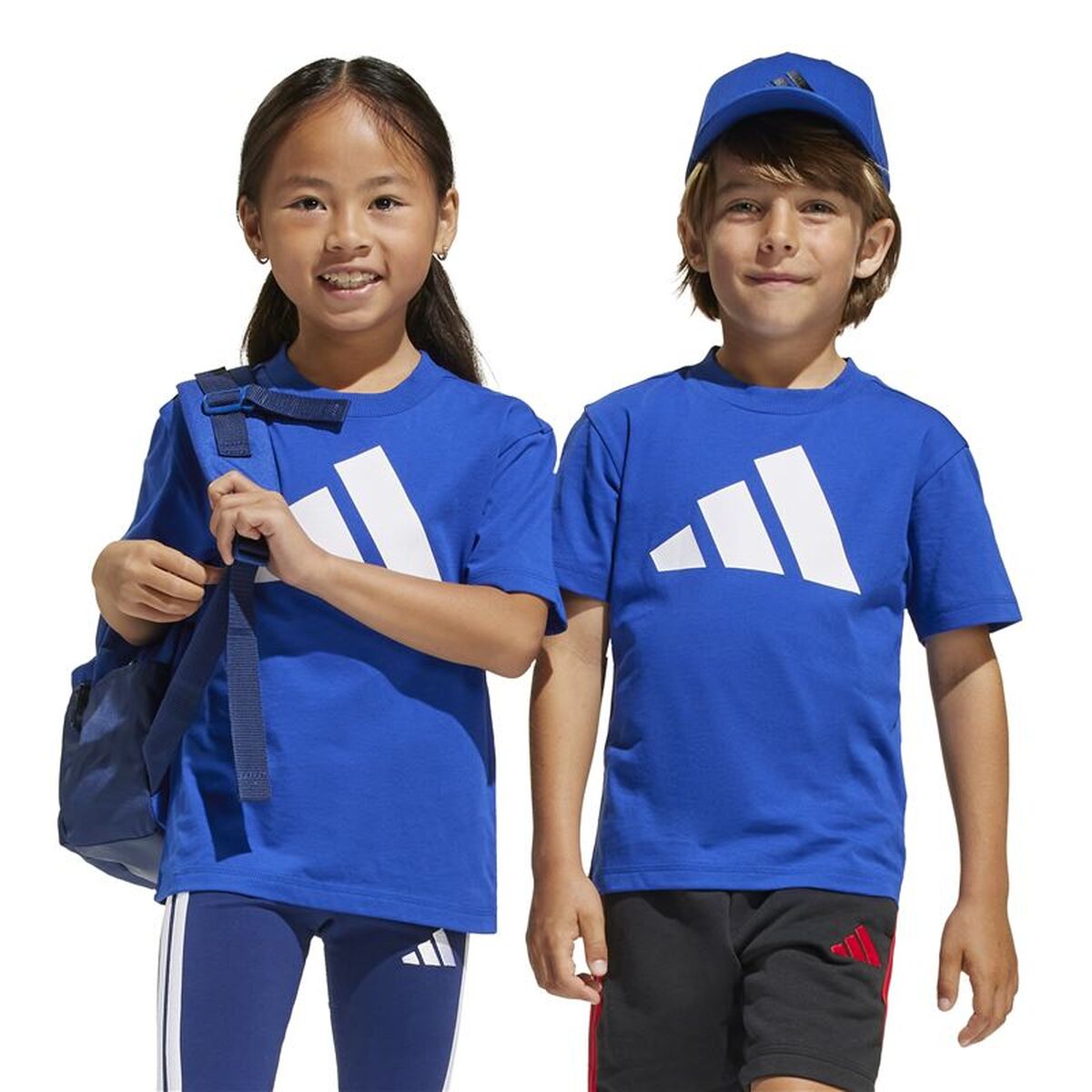 Child’s Short Sleeve T-Shirt Adidas Big Logo Blue