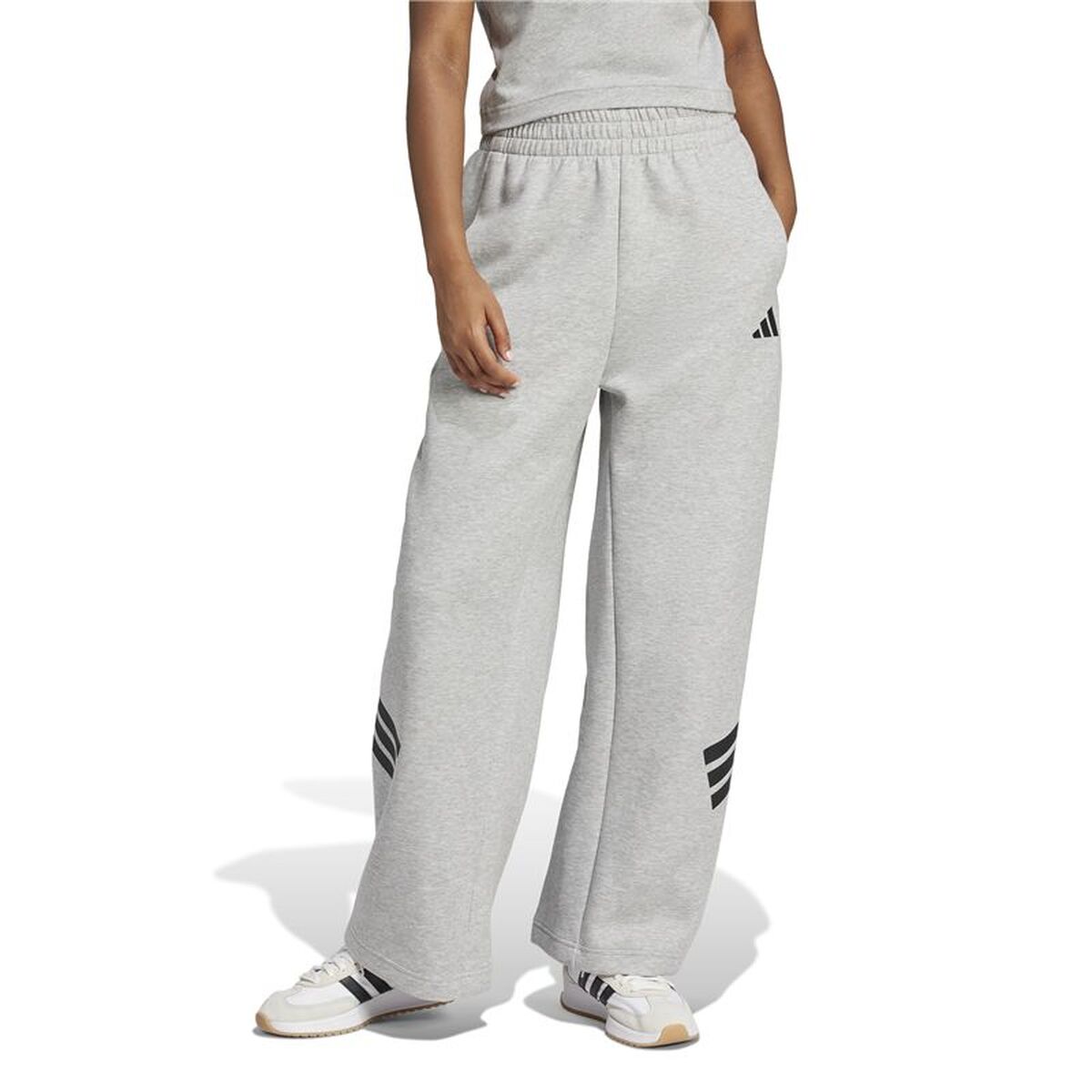Long Sports Trousers Adidas Future Icons 3stripes Grey Lady
