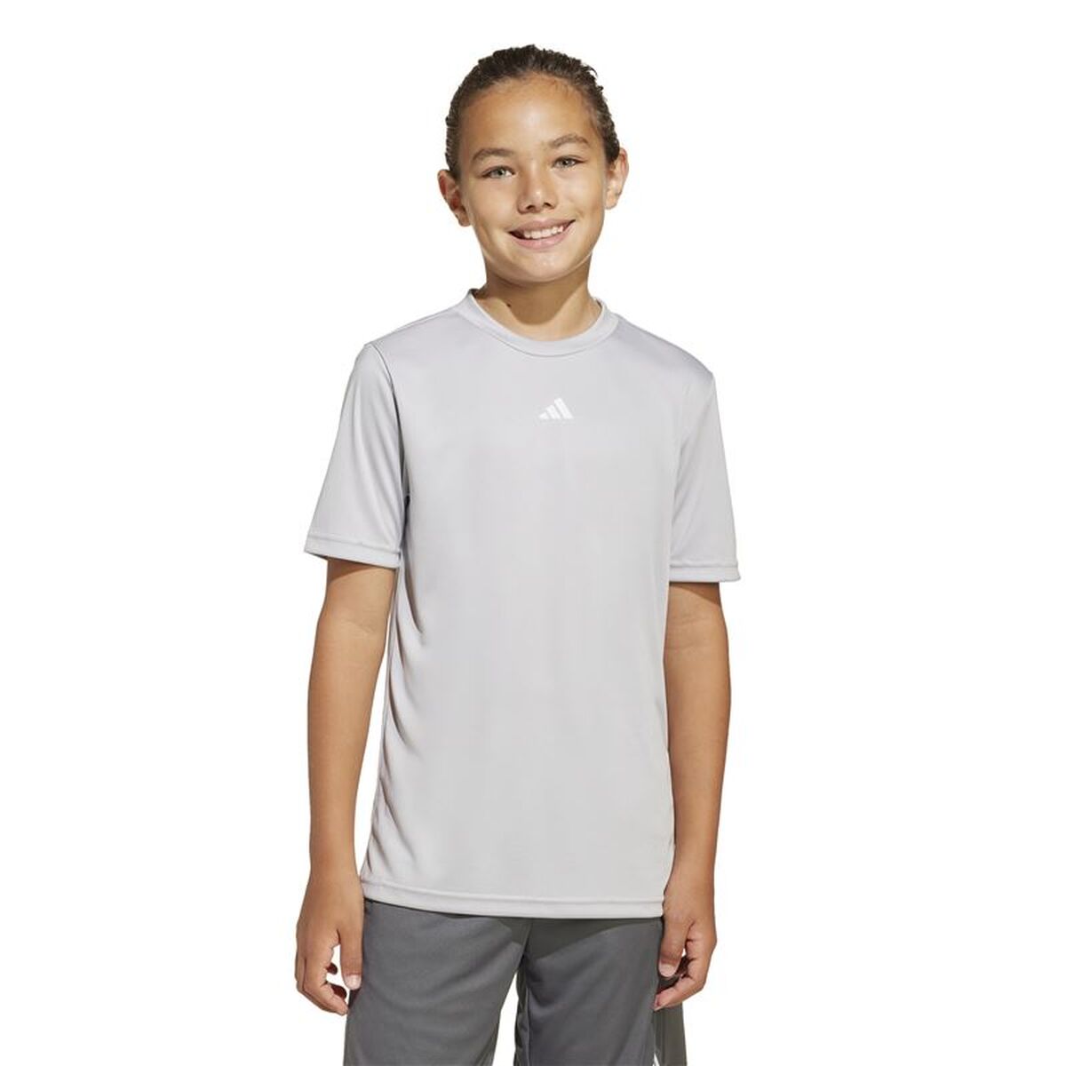 Child’s Short Sleeve T-Shirt Adidas Tr-Essentials Light grey