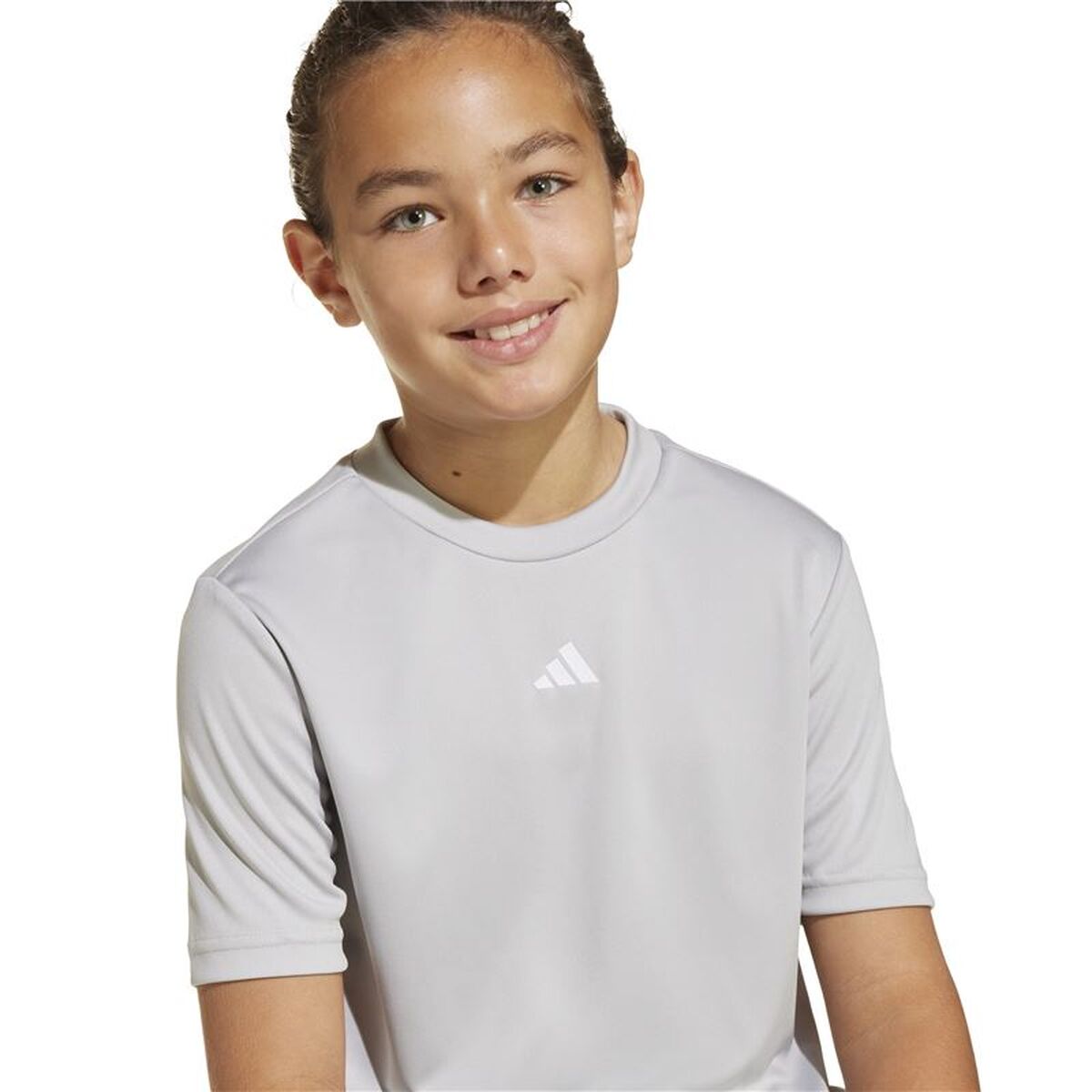 Child’s Short Sleeve T-Shirt Adidas Tr-Essentials Light grey