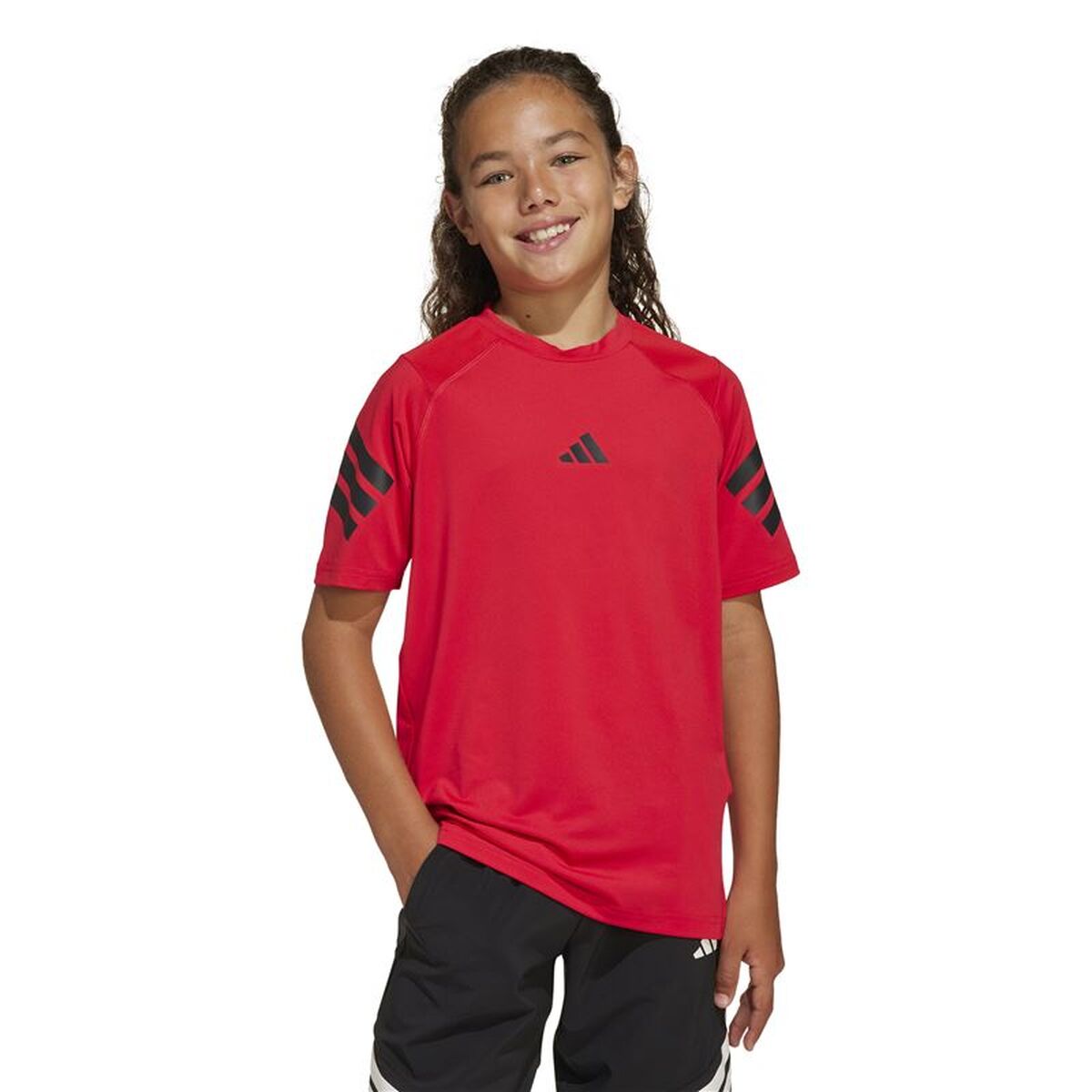 Child’s Short Sleeve T-Shirt Adidas All Sports Red
