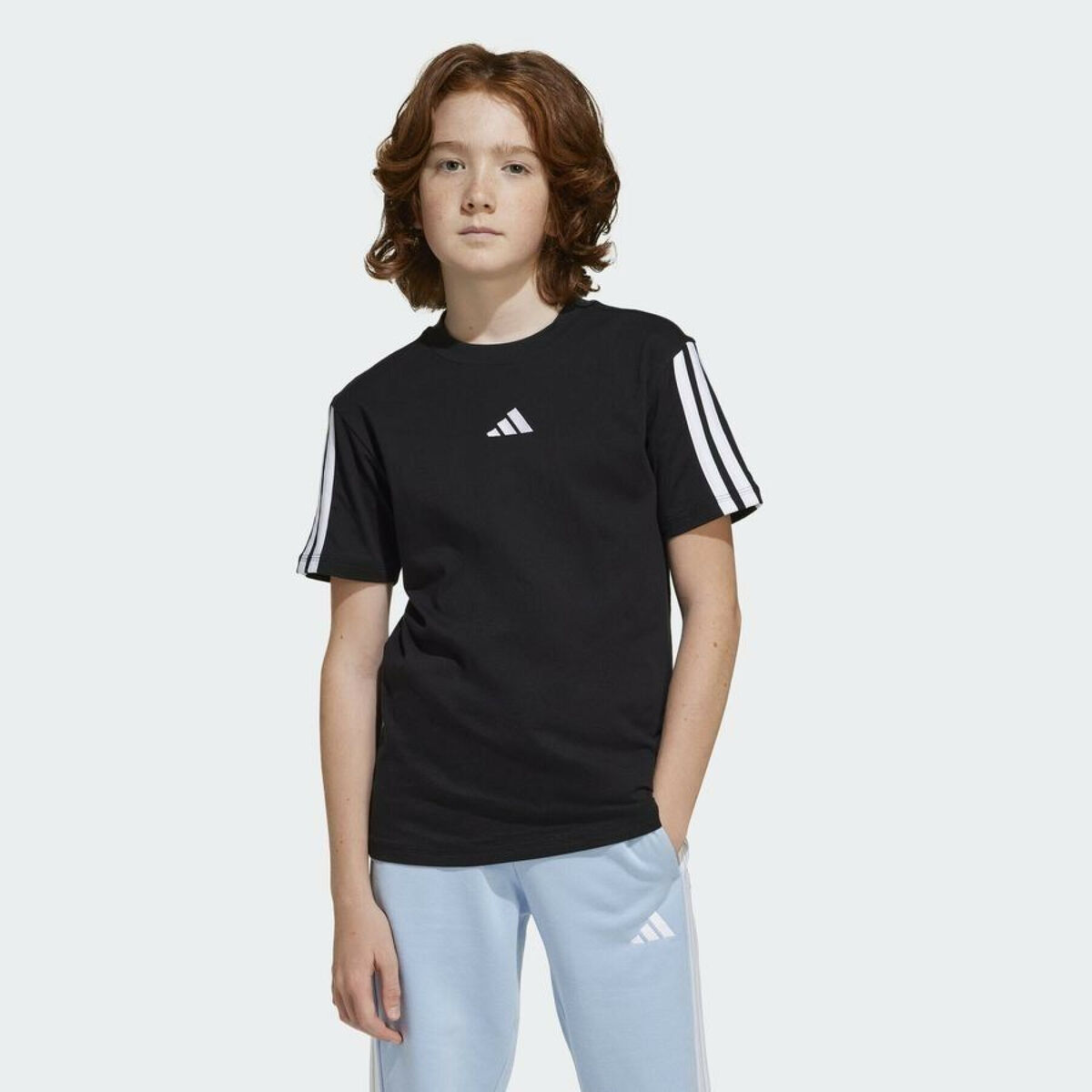 Child’s Short Sleeve T-Shirt Adidas J 3S TEE 160 JD6487 Black