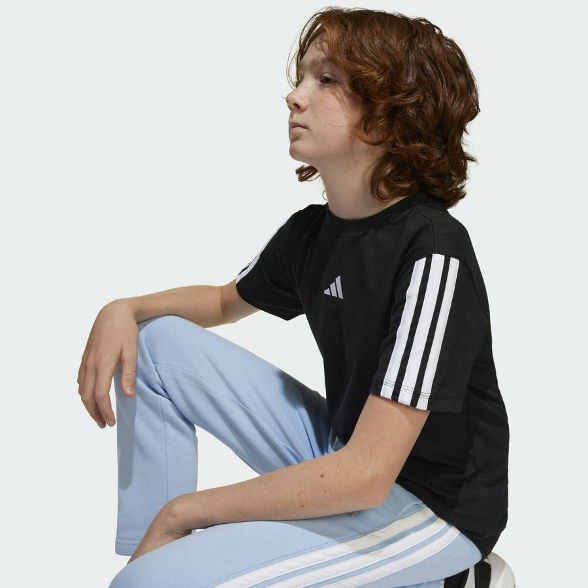 Child’s Short Sleeve T-Shirt Adidas J 3S TEE 160 JD6487 Black