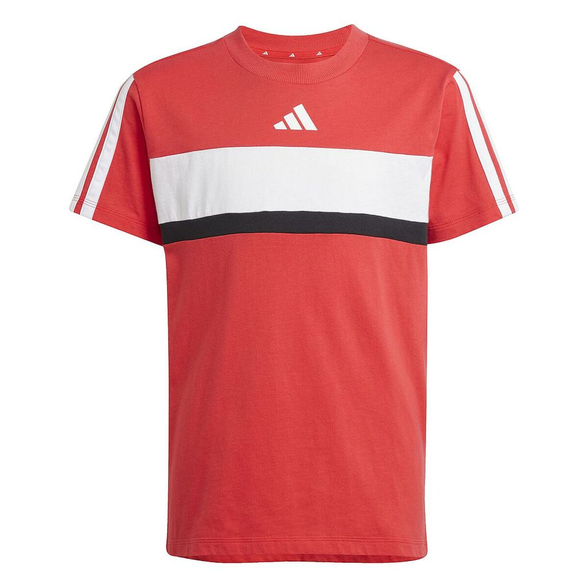 Child’s Short Sleeve T-Shirt Adidas J 3S TIB T JI6213 Red