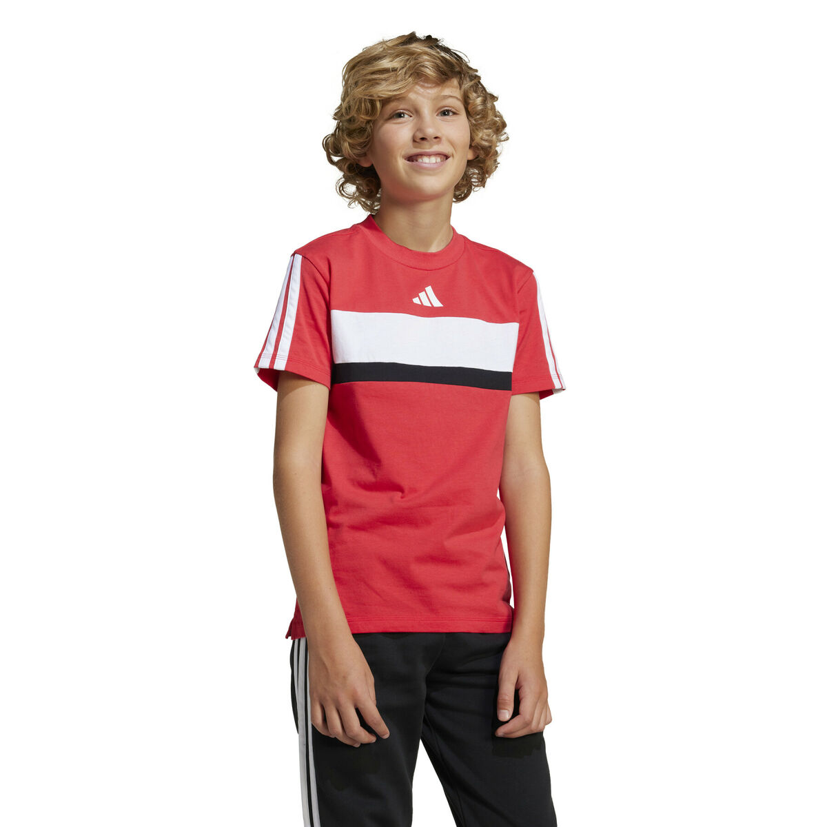 Child’s Short Sleeve T-Shirt Adidas J 3S TIB T JI6213 Red