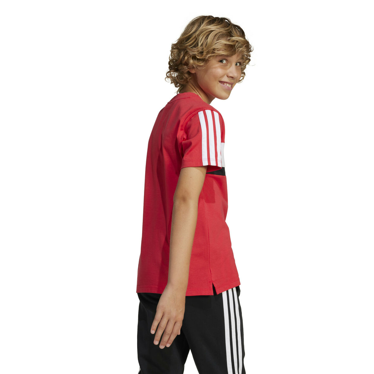 Child’s Short Sleeve T-Shirt Adidas J 3S TIB T JI6213 Red