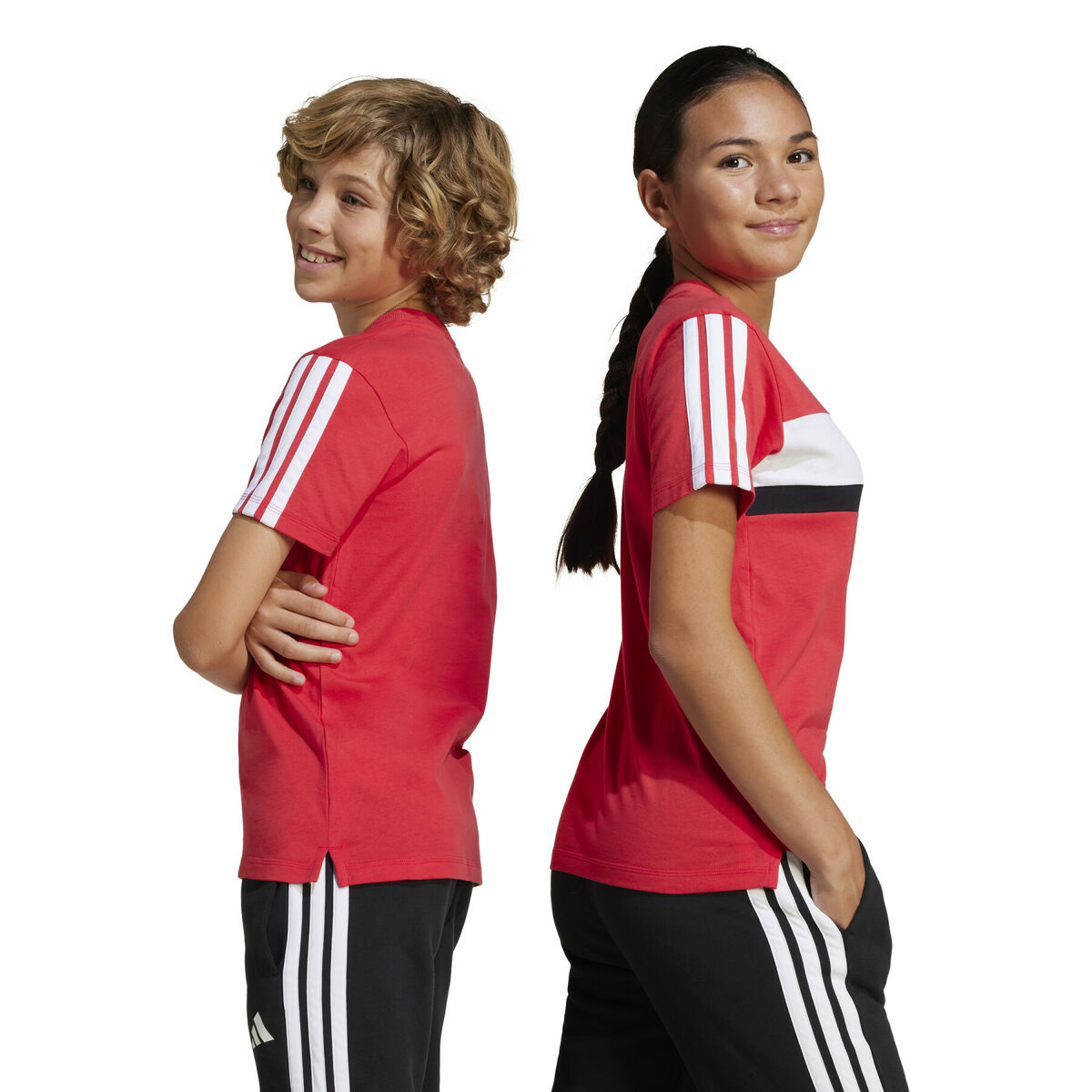 Child’s Short Sleeve T-Shirt Adidas J 3S TIB T JI6213 Red