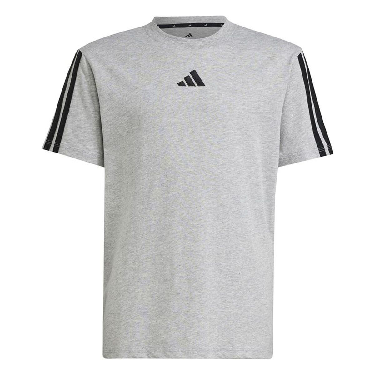 Men’s Short Sleeve T-Shirt Adidas 3stripes Light grey Men’s Short Sleeve T-Shirt Adidas 3stripes Light grey