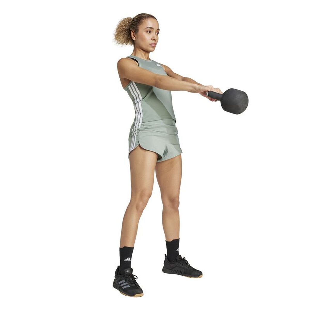 Sports Shorts for Women Adidas Pacer Wvn High Green