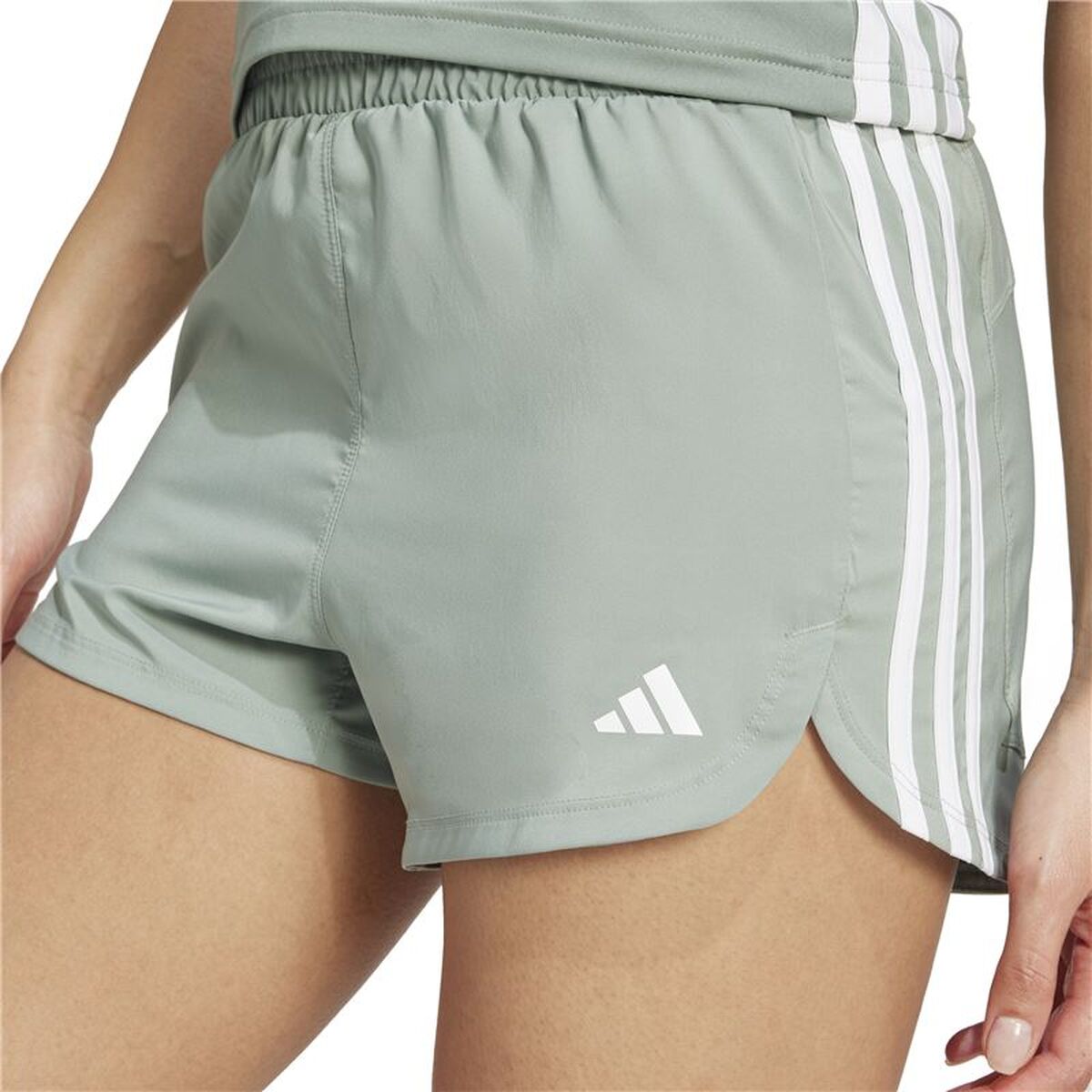 Sports Shorts for Women Adidas Pacer Wvn High Green