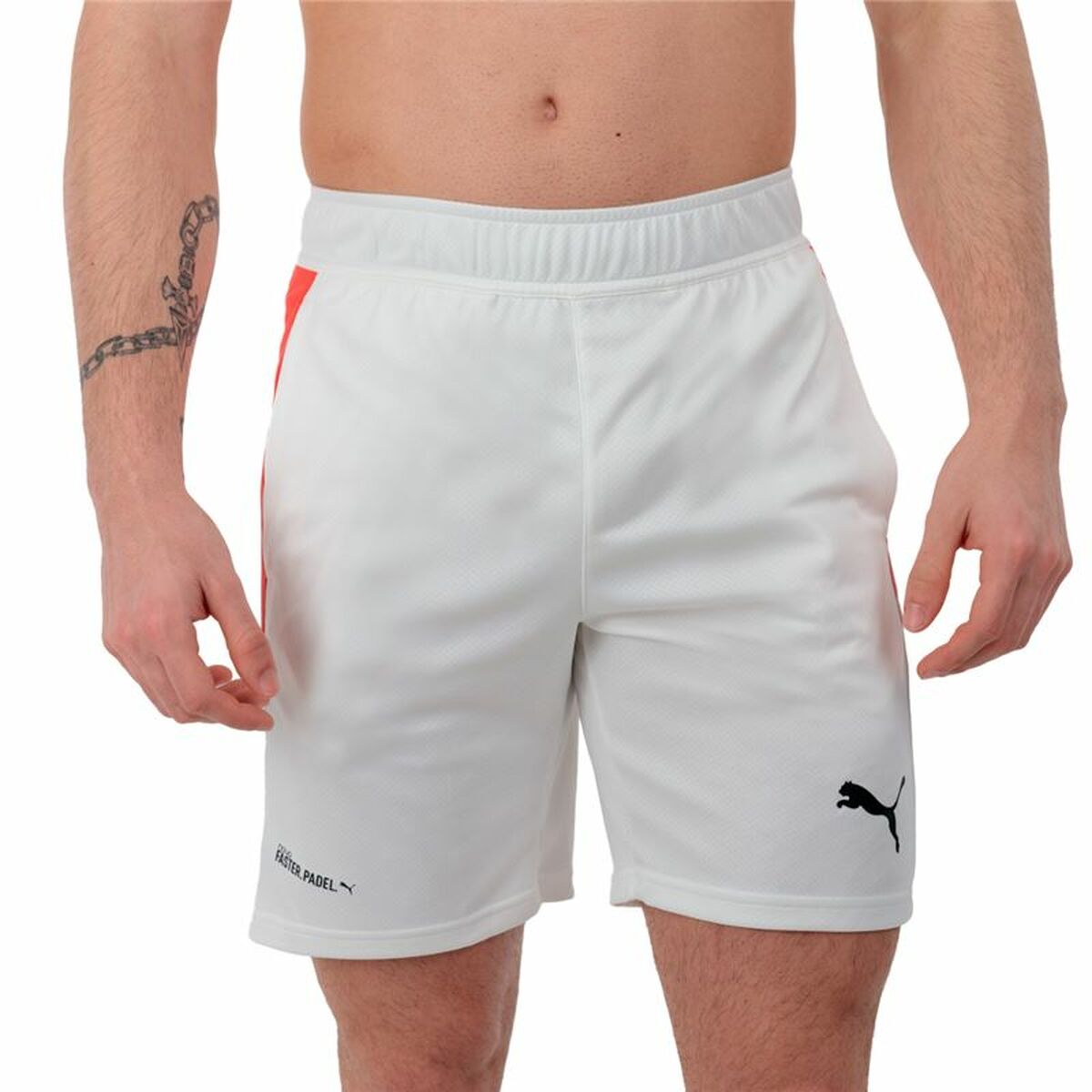 Men’s Sports Shorts Puma Individual White Men’s Sports Shorts Puma Individual White