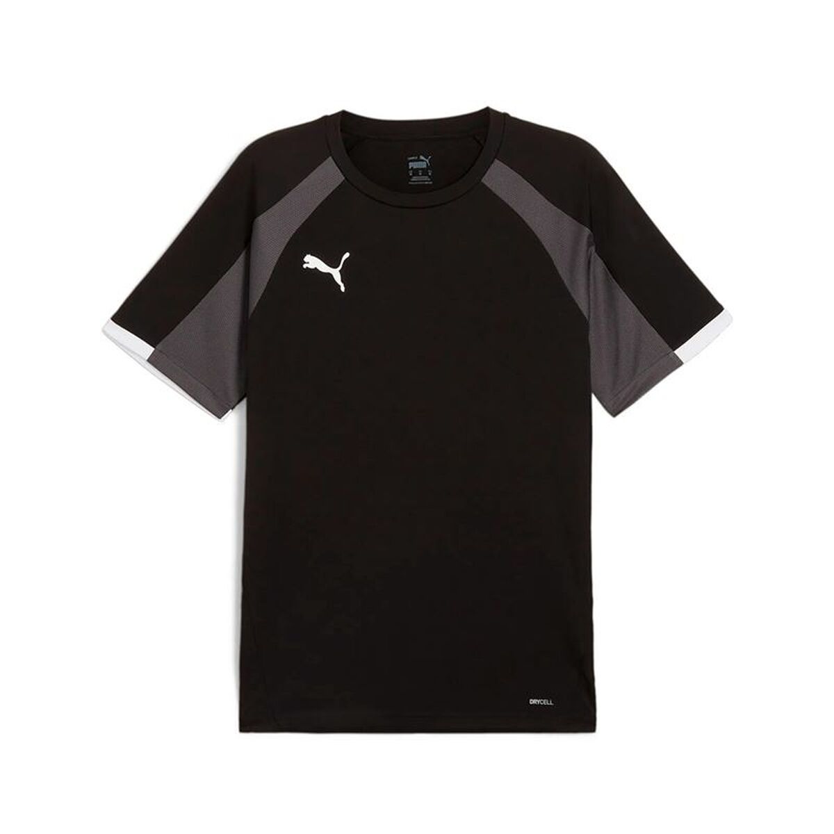 Men’s Short-sleeved Football Shirt Puma Individual liga Black